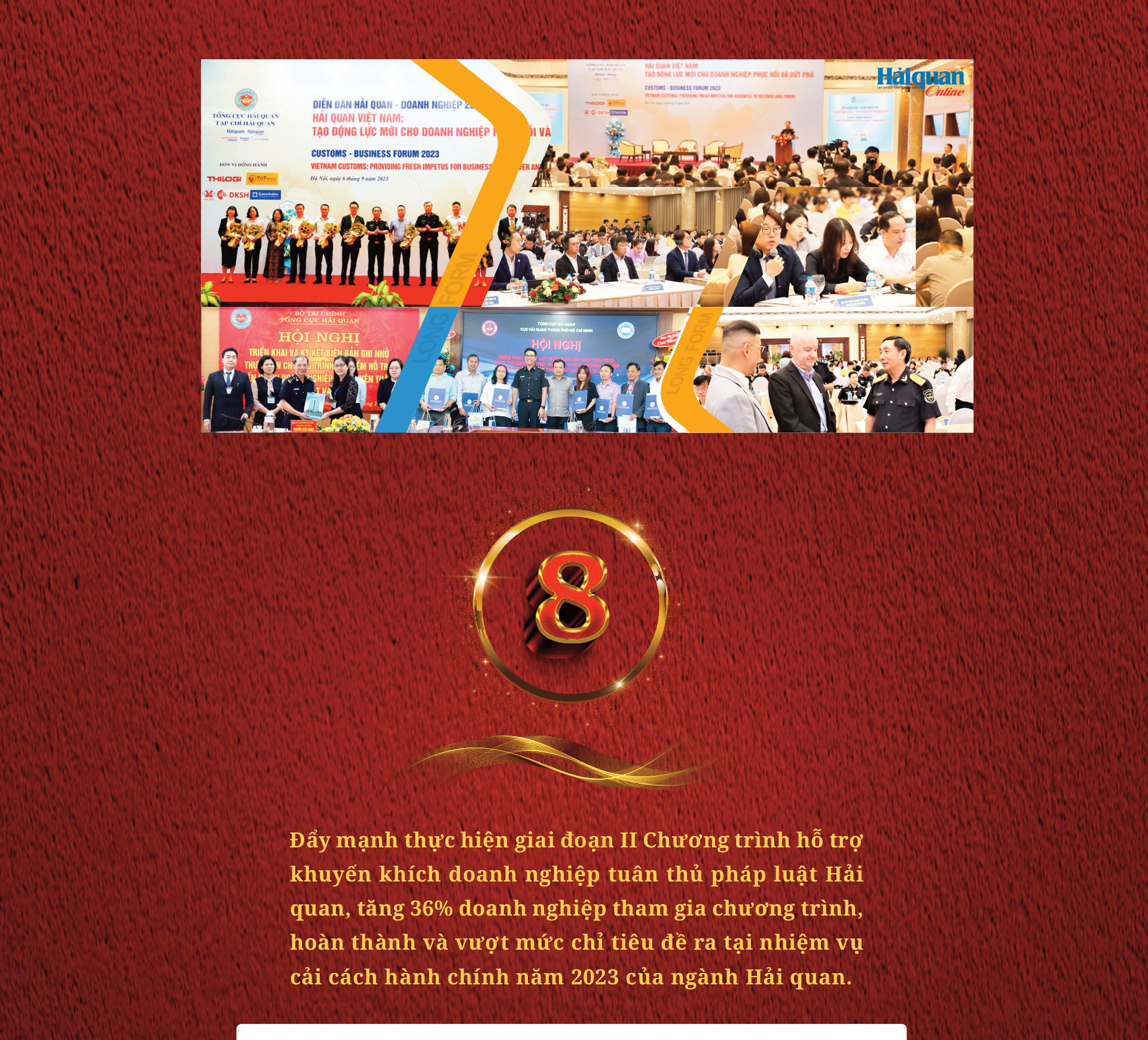 LONGFORM: 10 sự kiện nổi bật của Hải quan Việt Nam năm 2023 LONGFORM: 10 sự kiện nổi bật của Hải quan Việt Nam năm 2023