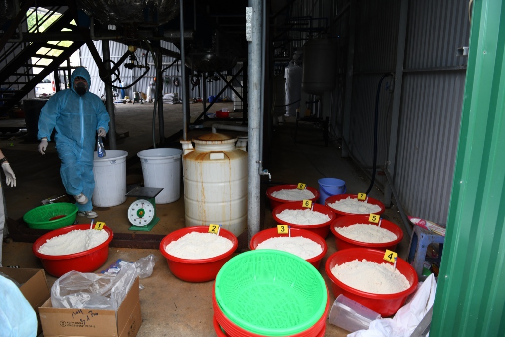 Hình ảnh xưởng sản xuất ma túy lớn nhất từ trước đến nay vừa bị triệt phá